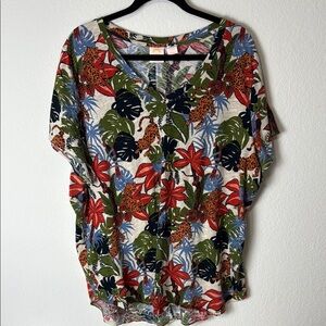 C&C California Cotton Women’s 3X Floral Print Women's Top